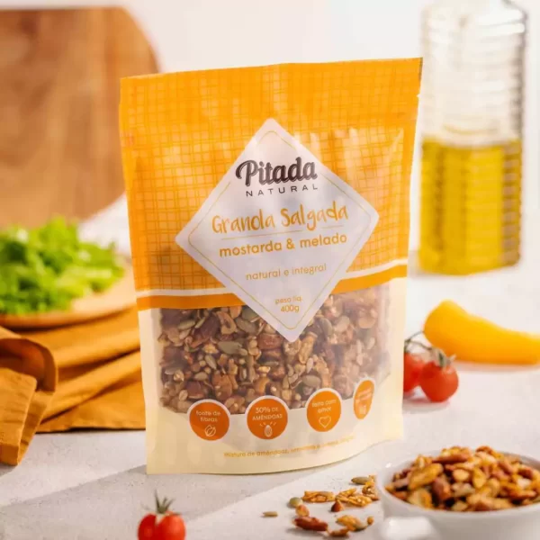 Granola Salgada Mostarda e Melado