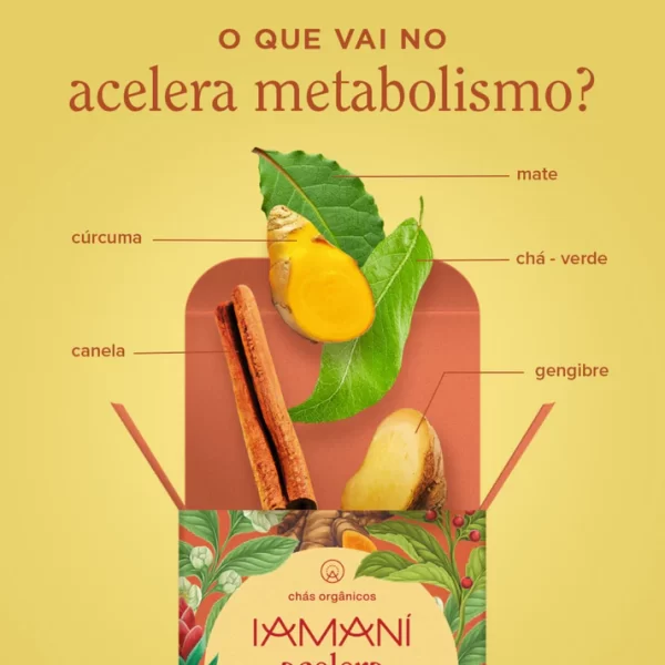 CHÁ ORGÂNICO ACELERA METABOLISMO IAMANÍ - 15 SACHÊS - Image 2